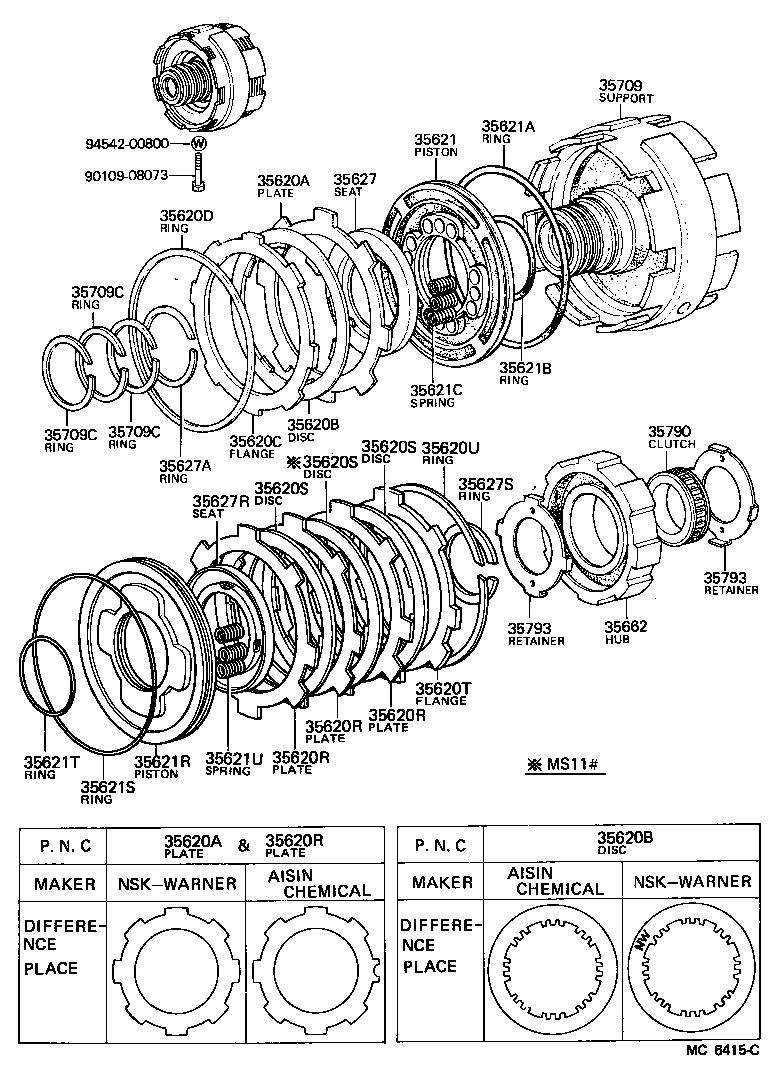  CROWN |  CENTER SUPPORT PLANETARY SUN GEAR ATM