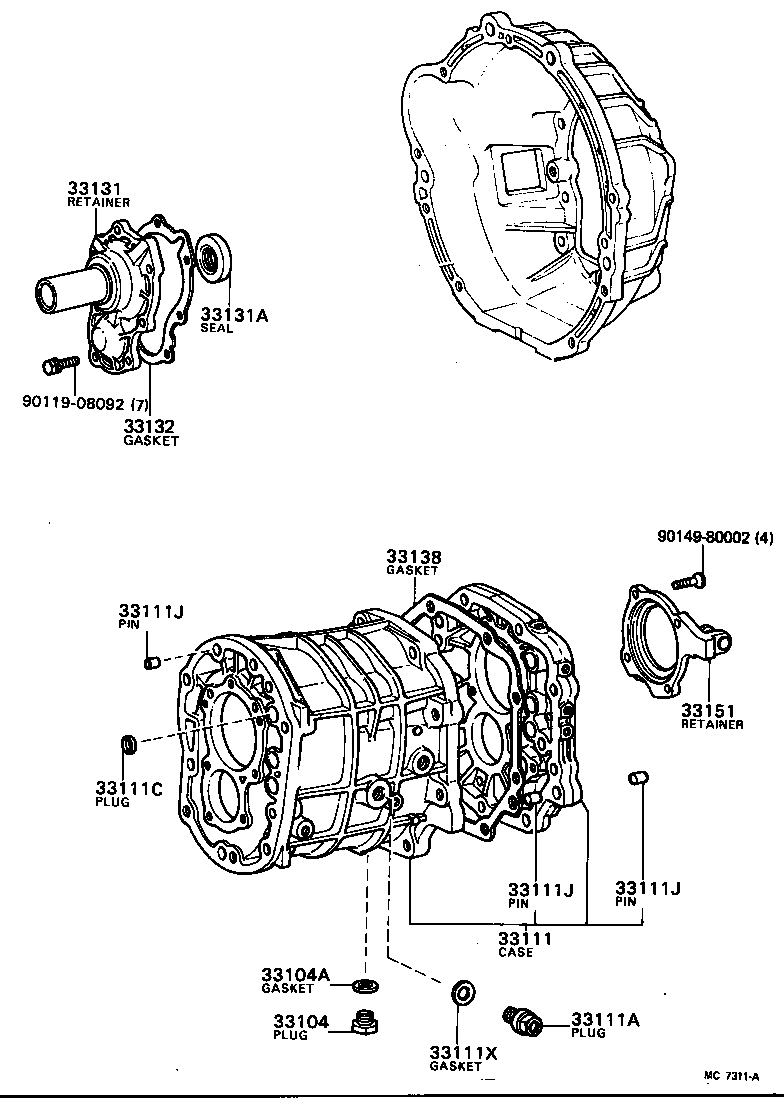  CROWN |  CLUTCH HOUSING TRANSMISSION CASE MTM