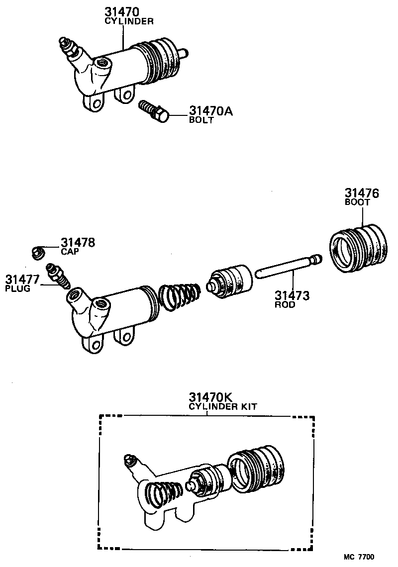  CARINA |  CLUTCH RELEASE CYLINDER