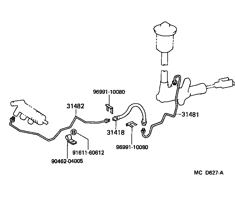  TERCEL |  CLUTCH PEDAL FLEXIBLE HOSE