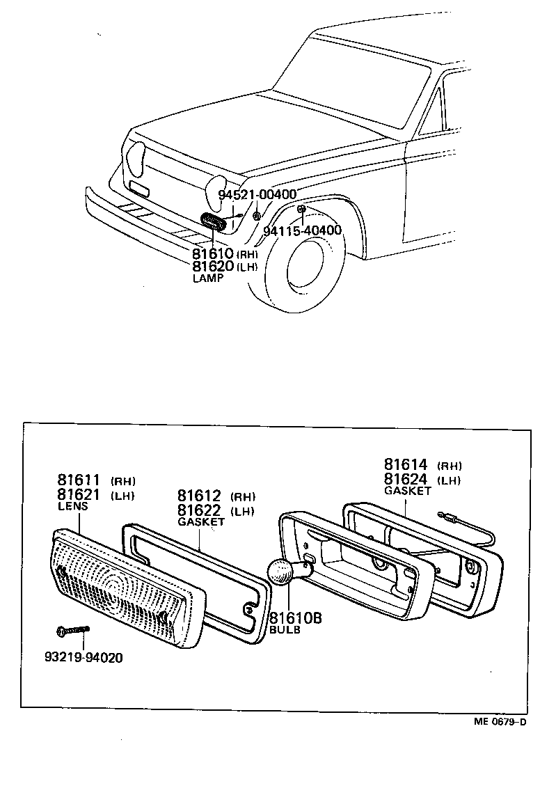  LAND CRUISER 40 45 55 |  FRONT CLEARANCE LAMP