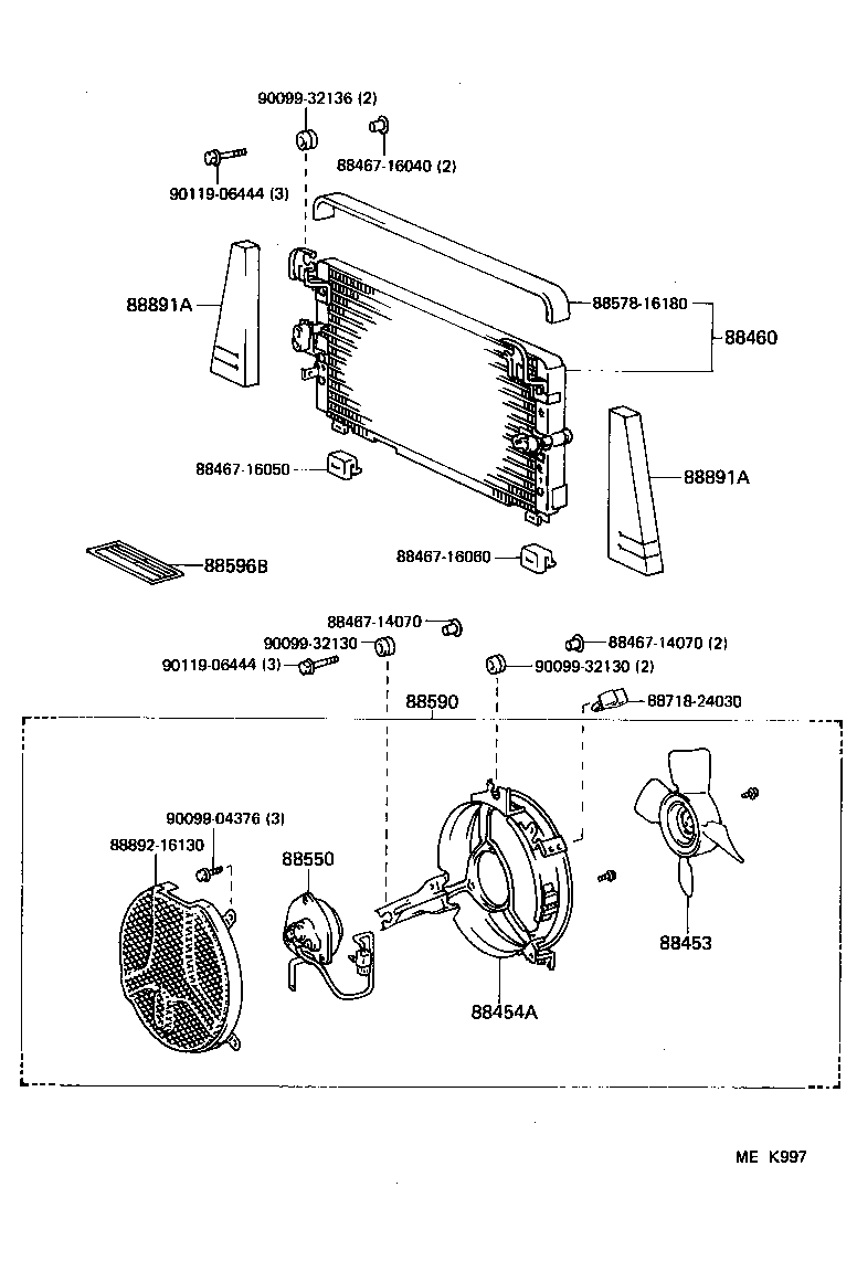  TERCEL |  HEATING AIR CONDITIONING COOLER PIPING