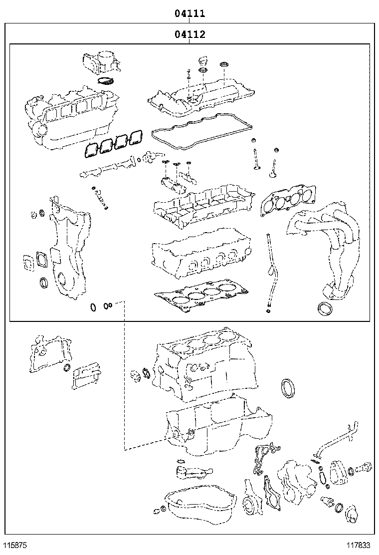  VENZA |  ENGINE OVERHAUL GASKET KIT
