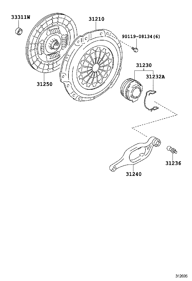  COASTER CHINA |  CLUTCH RELEASE FORK