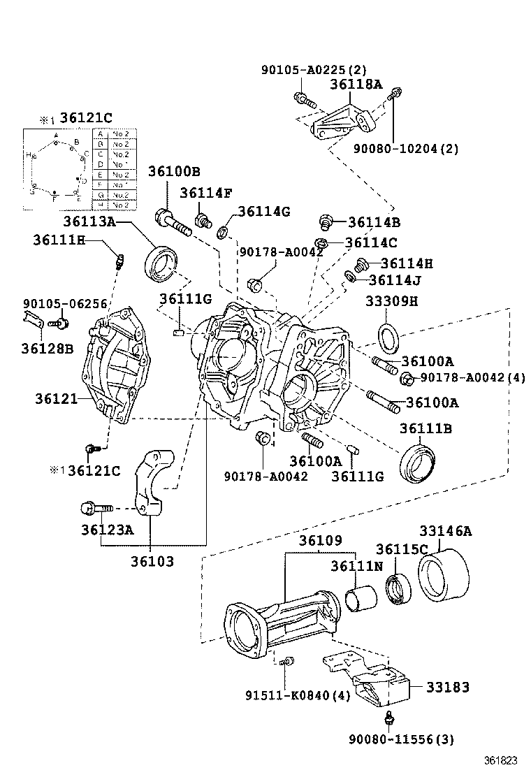  VENZA |  TRANSFER CASE EXTENSION HOUSING