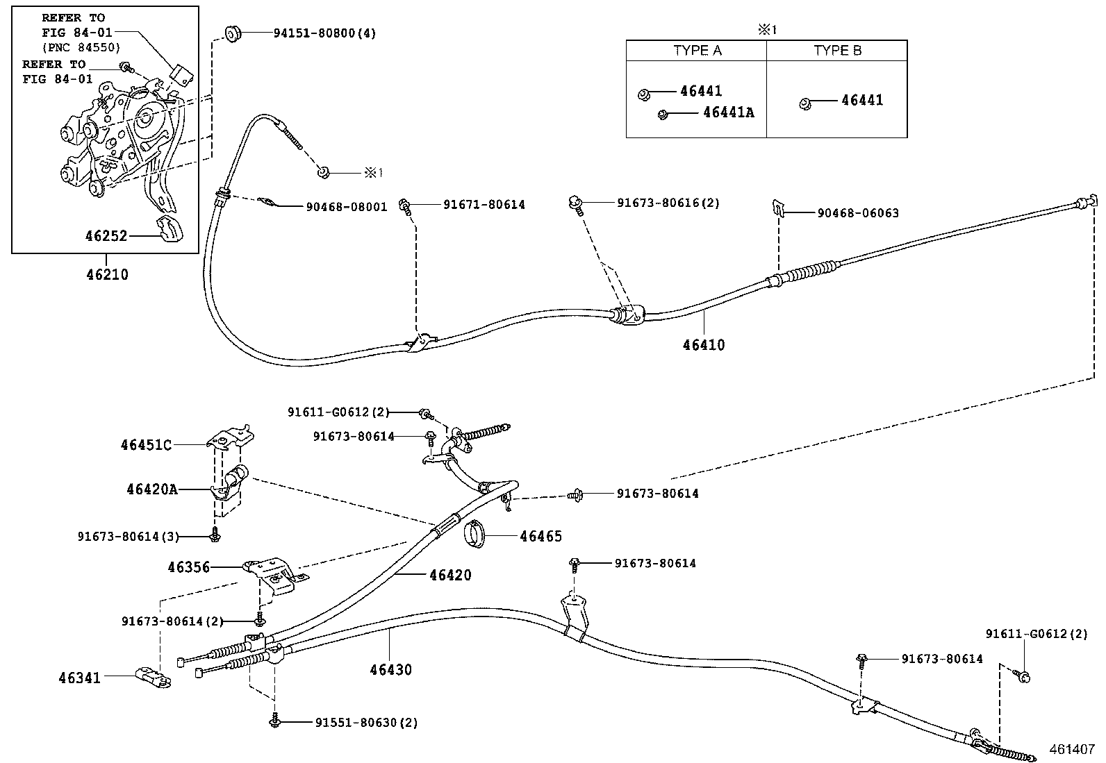  PREVIA |  PARKING BRAKE CABLE