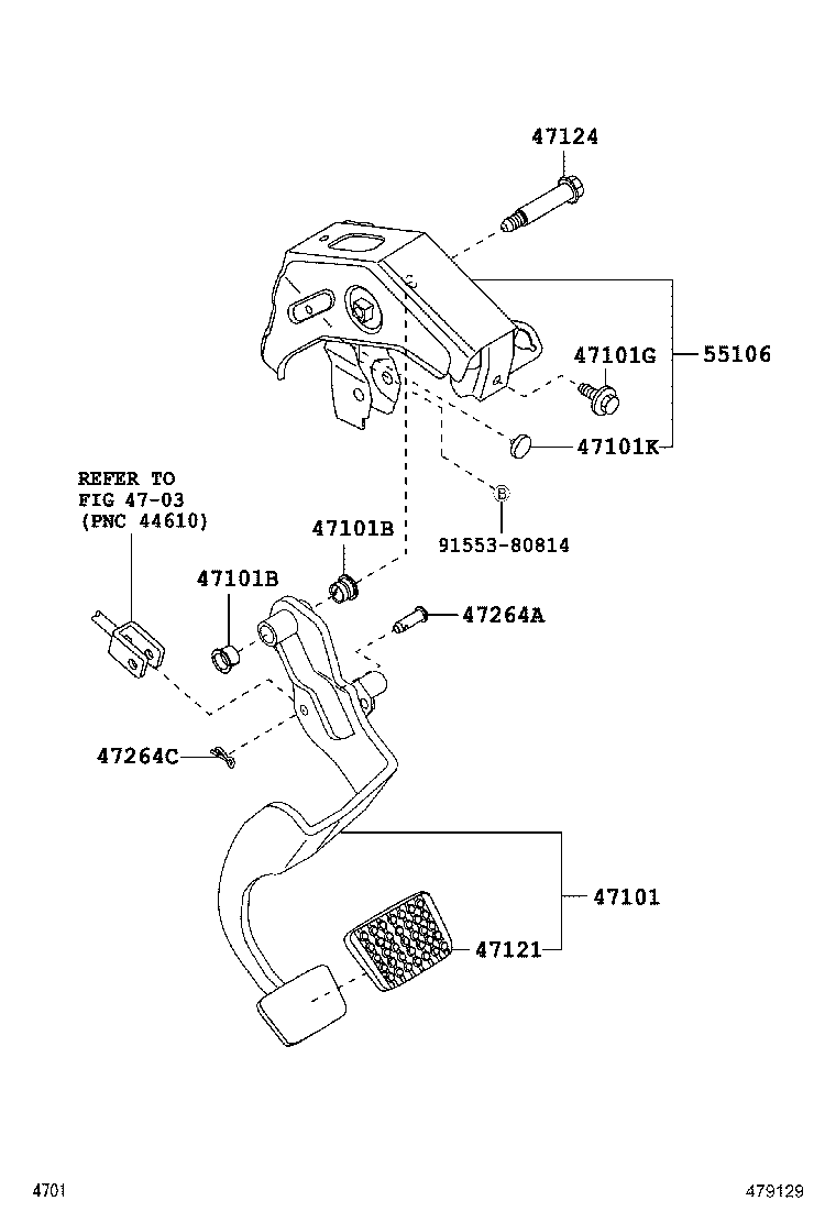  AGYA WIGO |  BRAKE PEDAL BRACKET