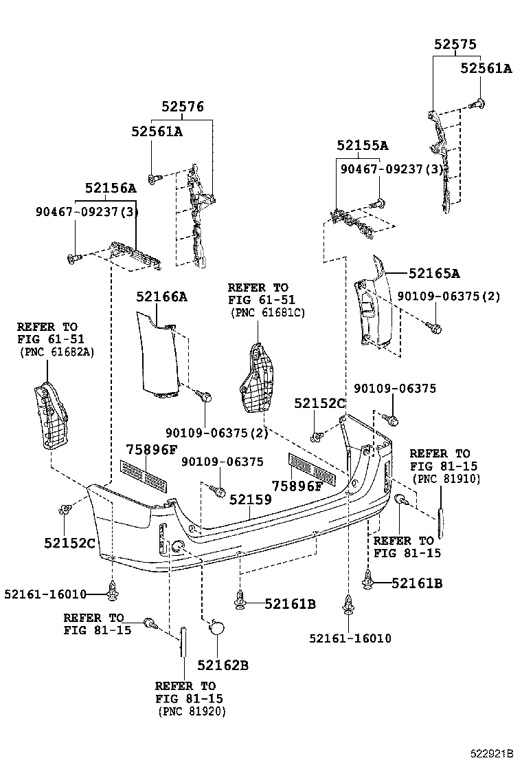  NOAH |  REAR BUMPER BUMPER STAY