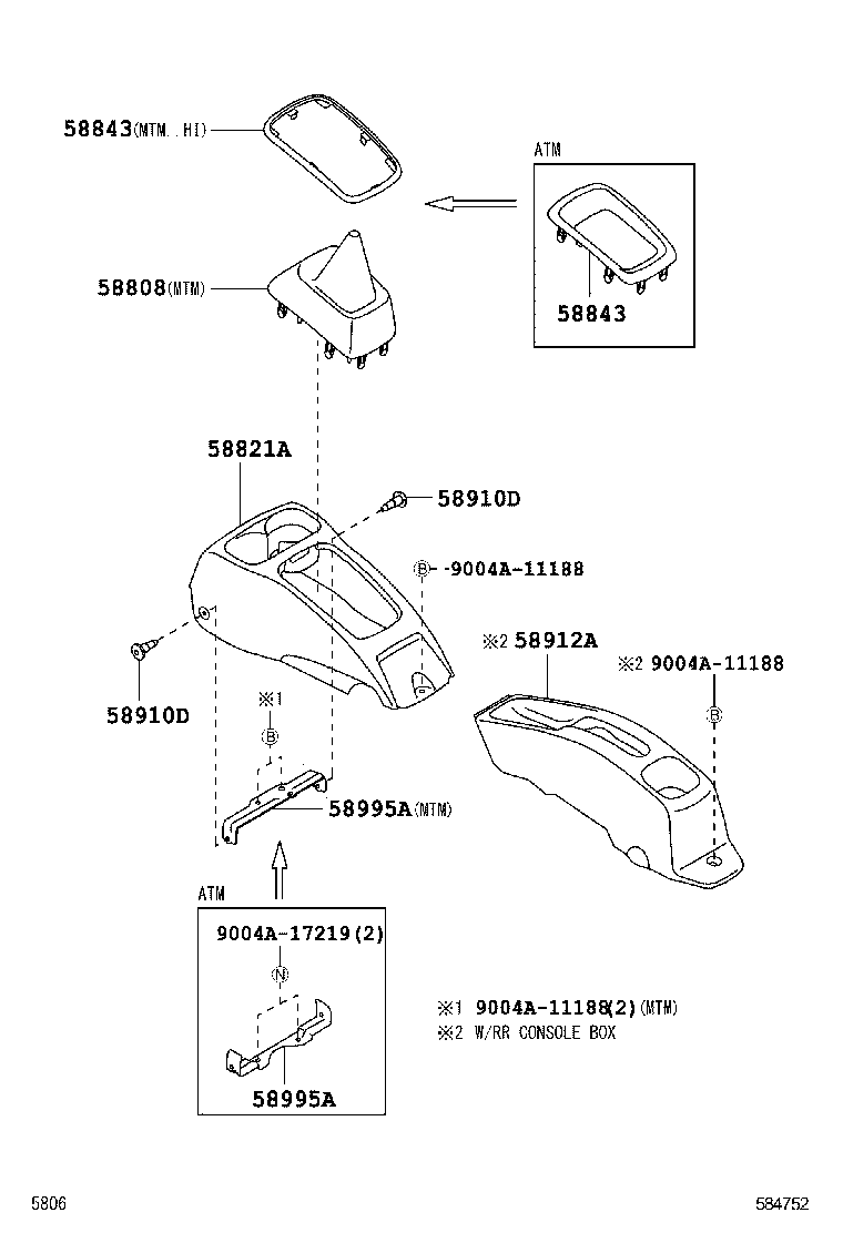  AGYA WIGO |  CONSOLE BOX BRACKET