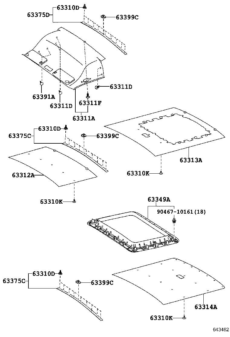  HIACE |  ROOF HEADLINING SILENCER PAD