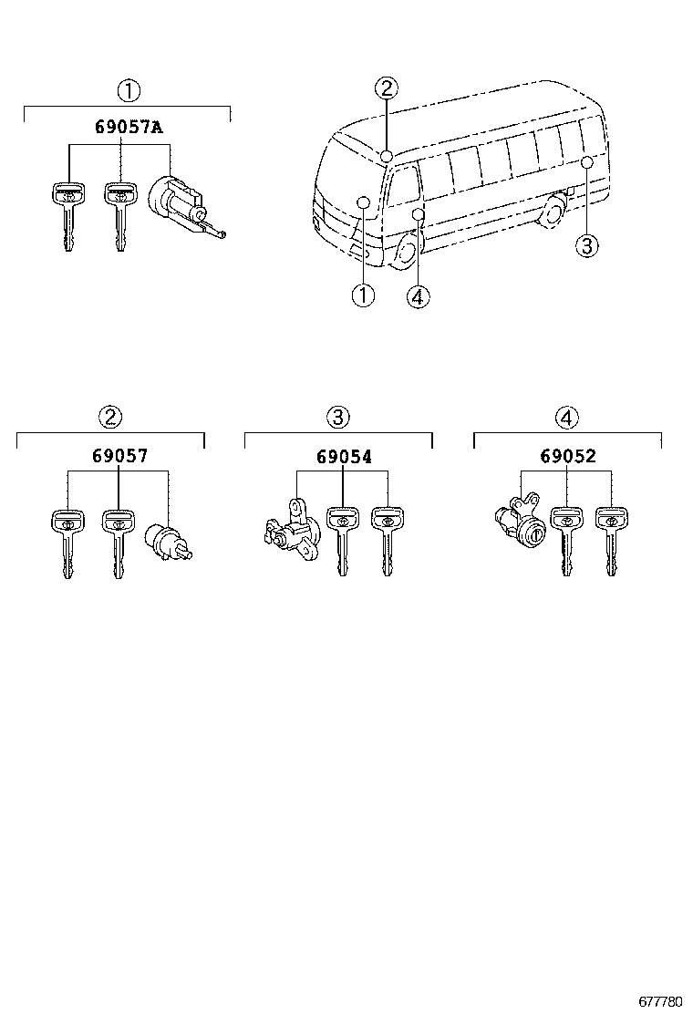  COASTER CHINA |  LOCK CYLINDER SET