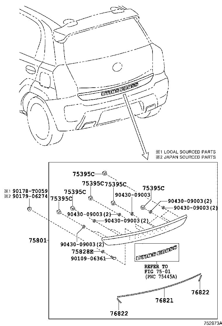  ETIOS LIVA CROSS |  REAR MOULDING