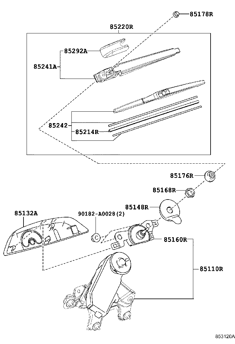  HIGHLANDER KLUGER |  REAR WIPER