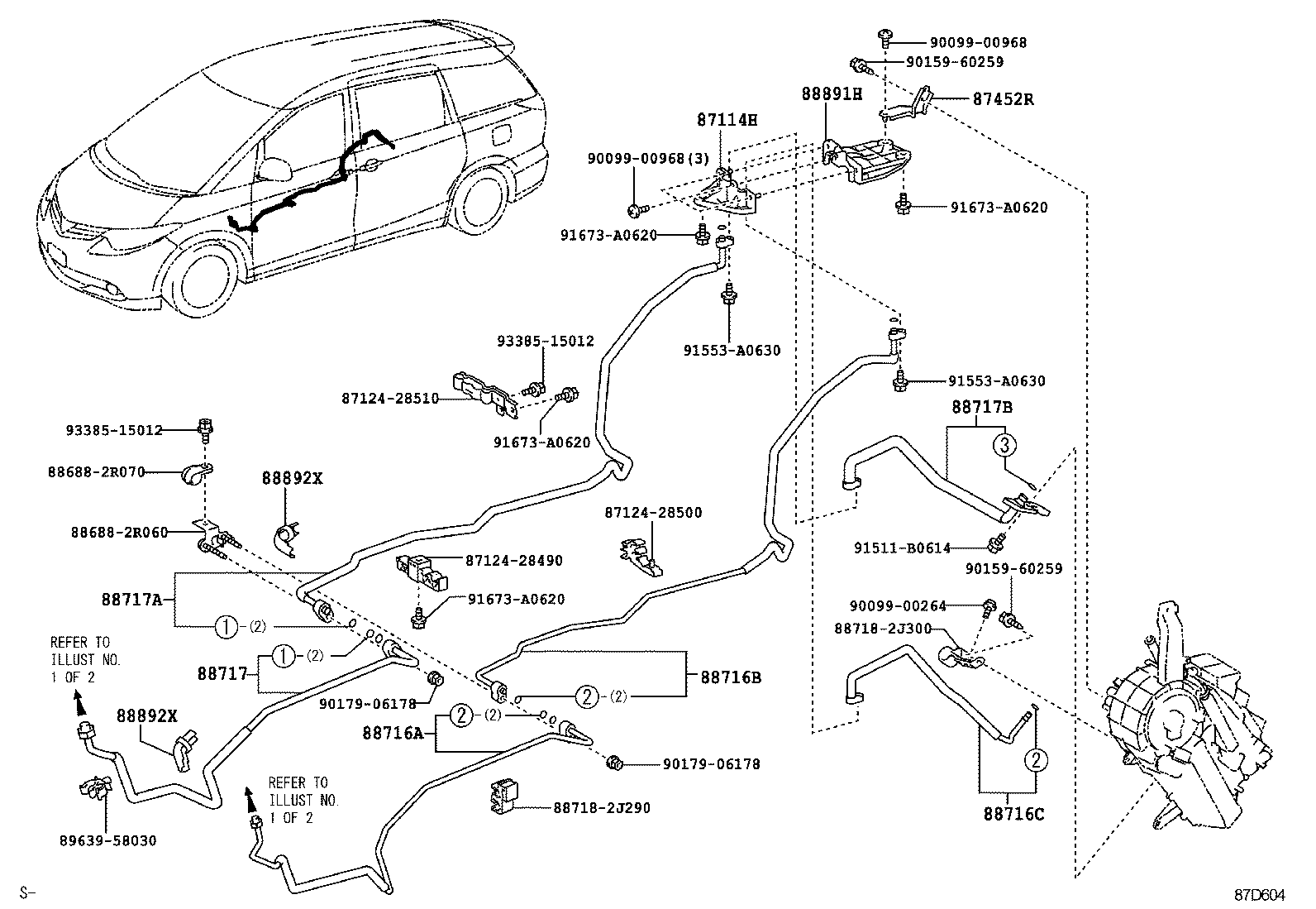  PREVIA |  HEATING AIR CONDITIONING COOLER PIPING