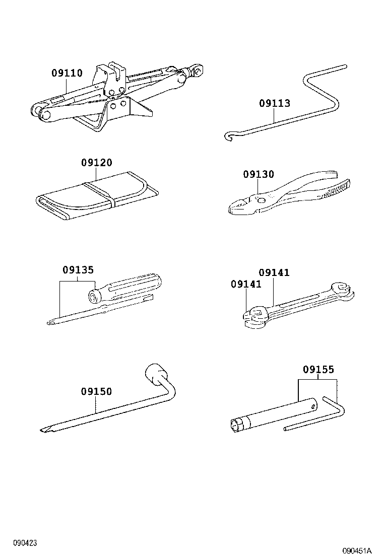  COROLLA |  STANDARD TOOL