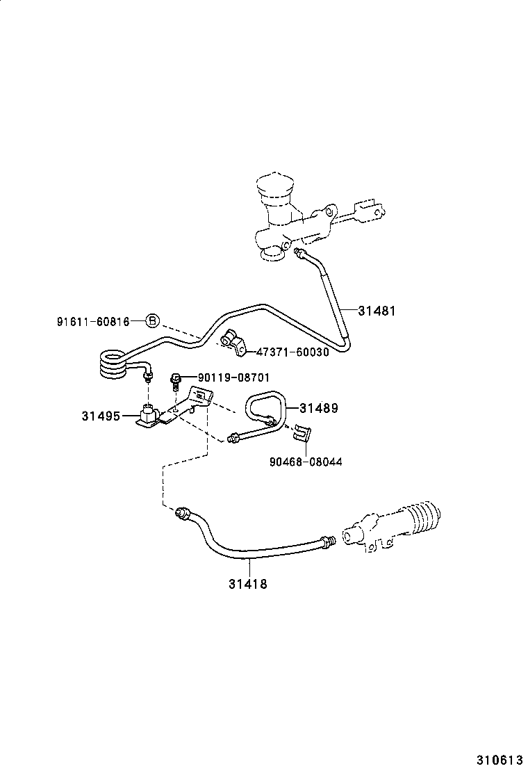  LAND CRUISER 70 |  CLUTCH PEDAL FLEXIBLE HOSE