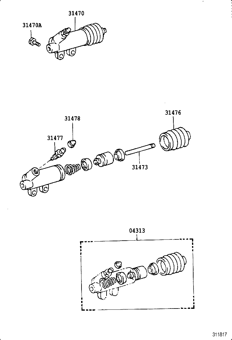  LAND CRUISER 70 |  CLUTCH RELEASE CYLINDER