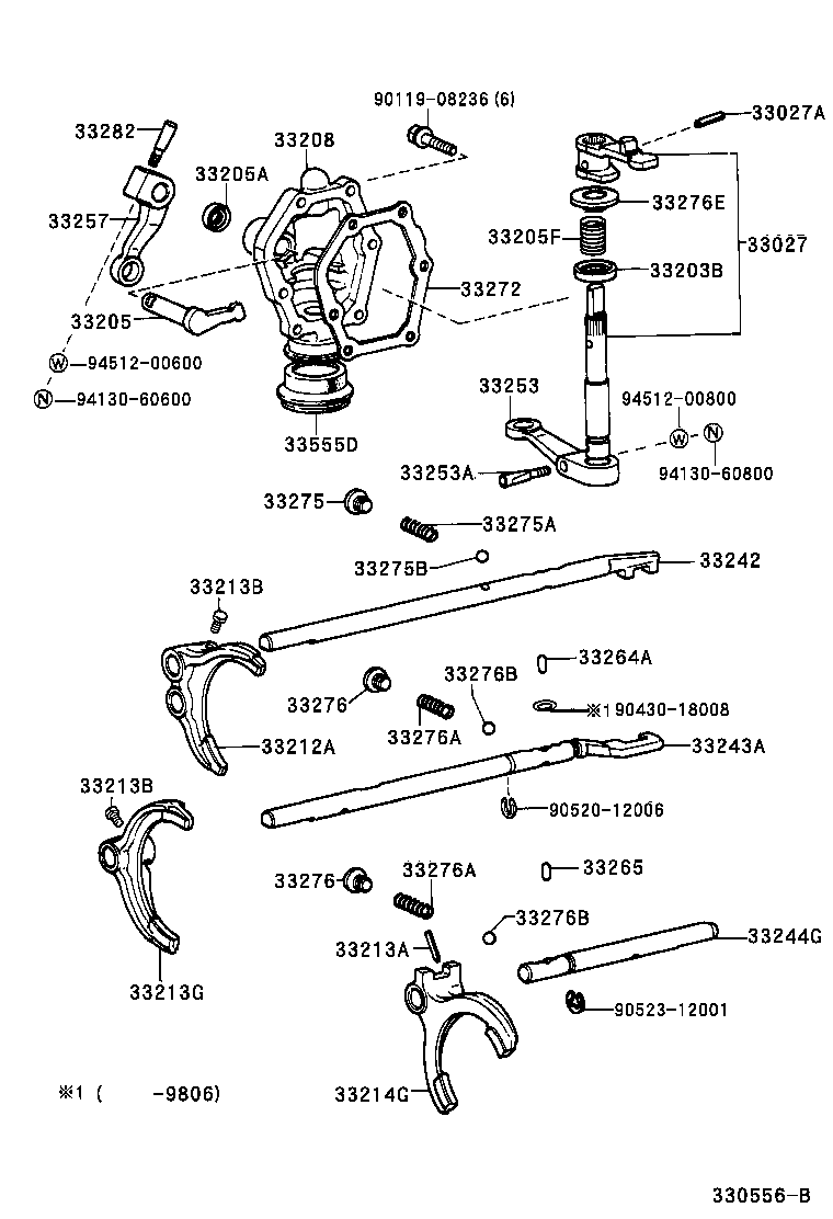  CROWN COMFORT |  GEAR SHIFT FORK LEVER SHAFT MTM