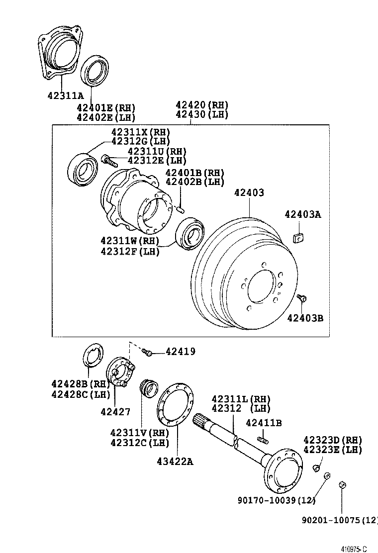  LAND CRUISER 70 |  REAR AXLE SHAFT HUB