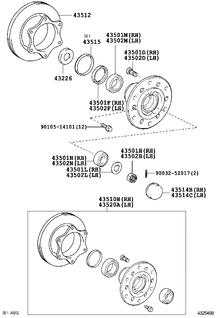  DYNA |  FRONT AXLE HUB