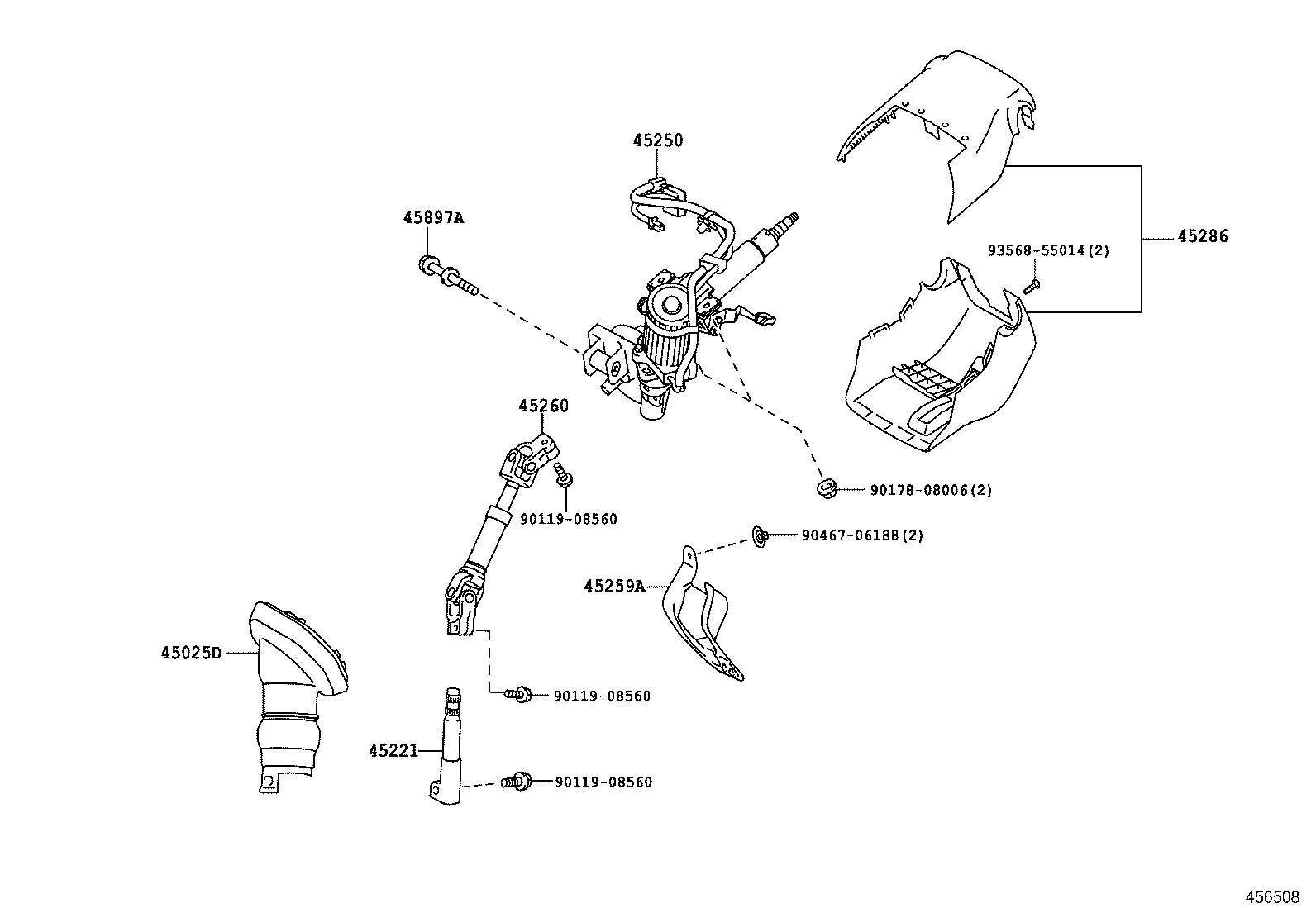  CT200H |  STEERING COLUMN SHAFT