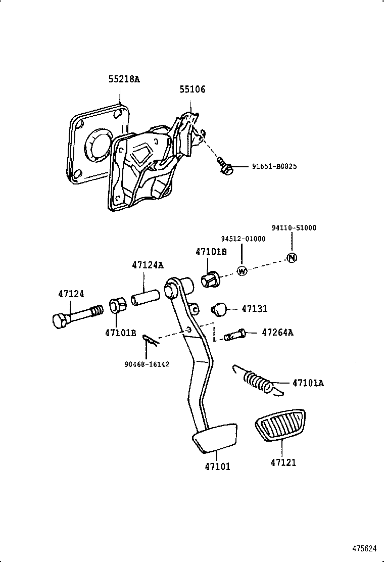  CROWN COMFORT |  BRAKE PEDAL BRACKET