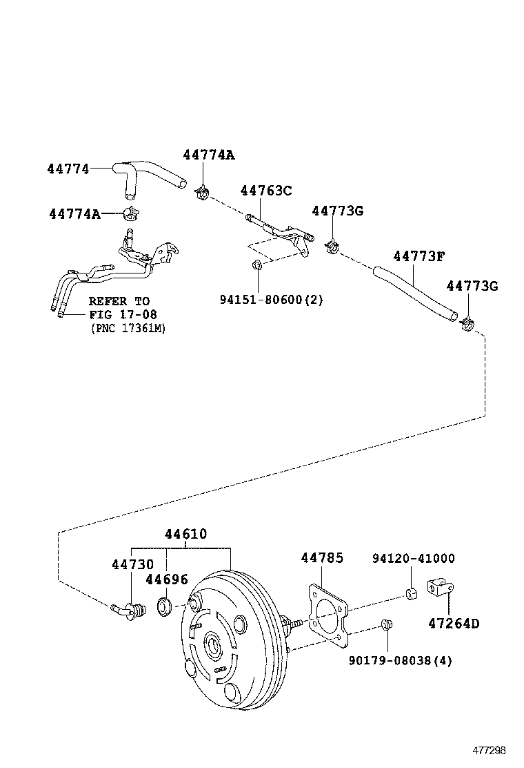  COROLLA |  BRAKE BOOSTER VACUUM TUBE