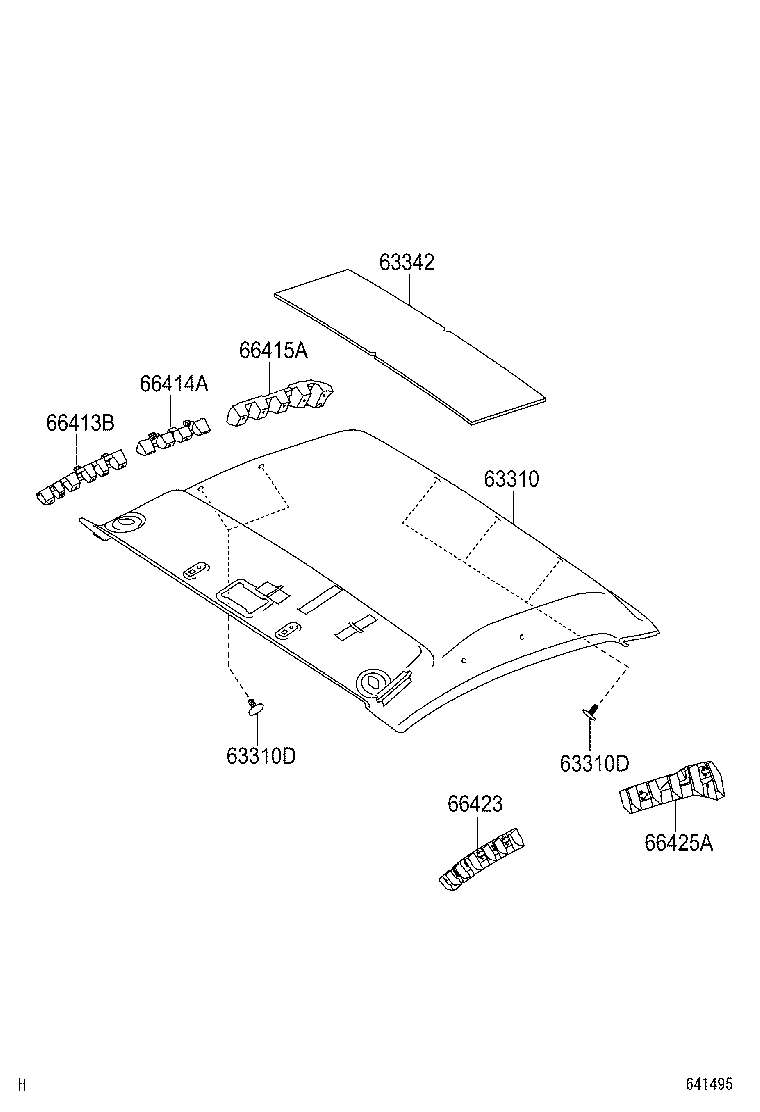  HILUX |  ROOF HEADLINING SILENCER PAD