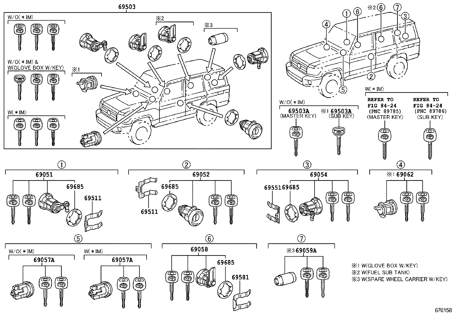  LAND CRUISER 70 |  LOCK CYLINDER SET