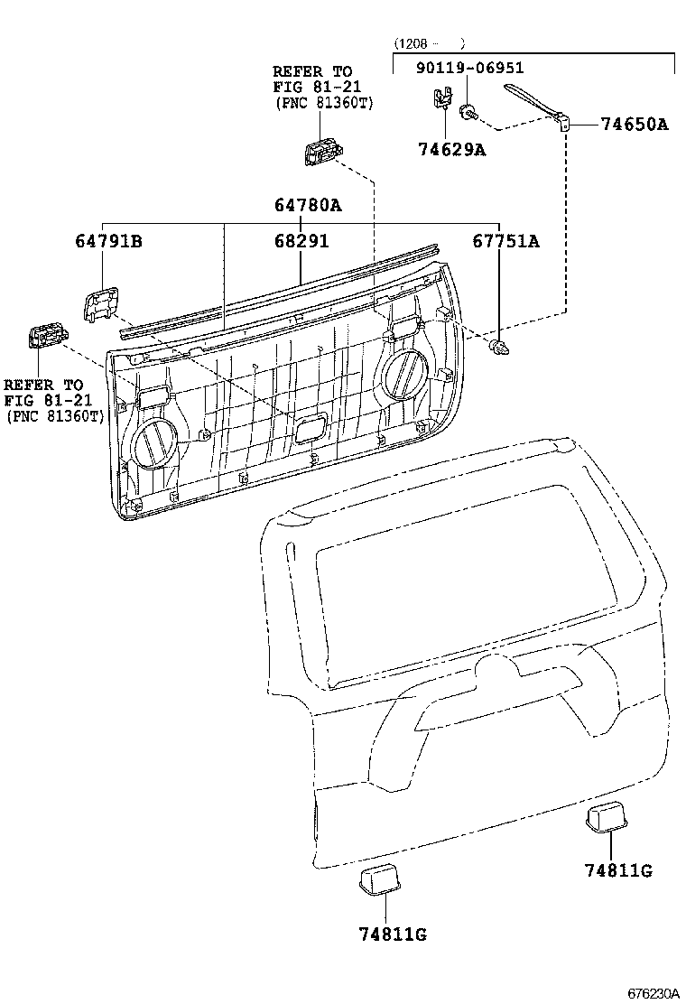  4RUNNER |  BACK DOOR PANEL GLASS