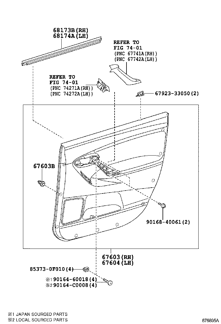  EZ |  REAR DOOR PANEL GLASS