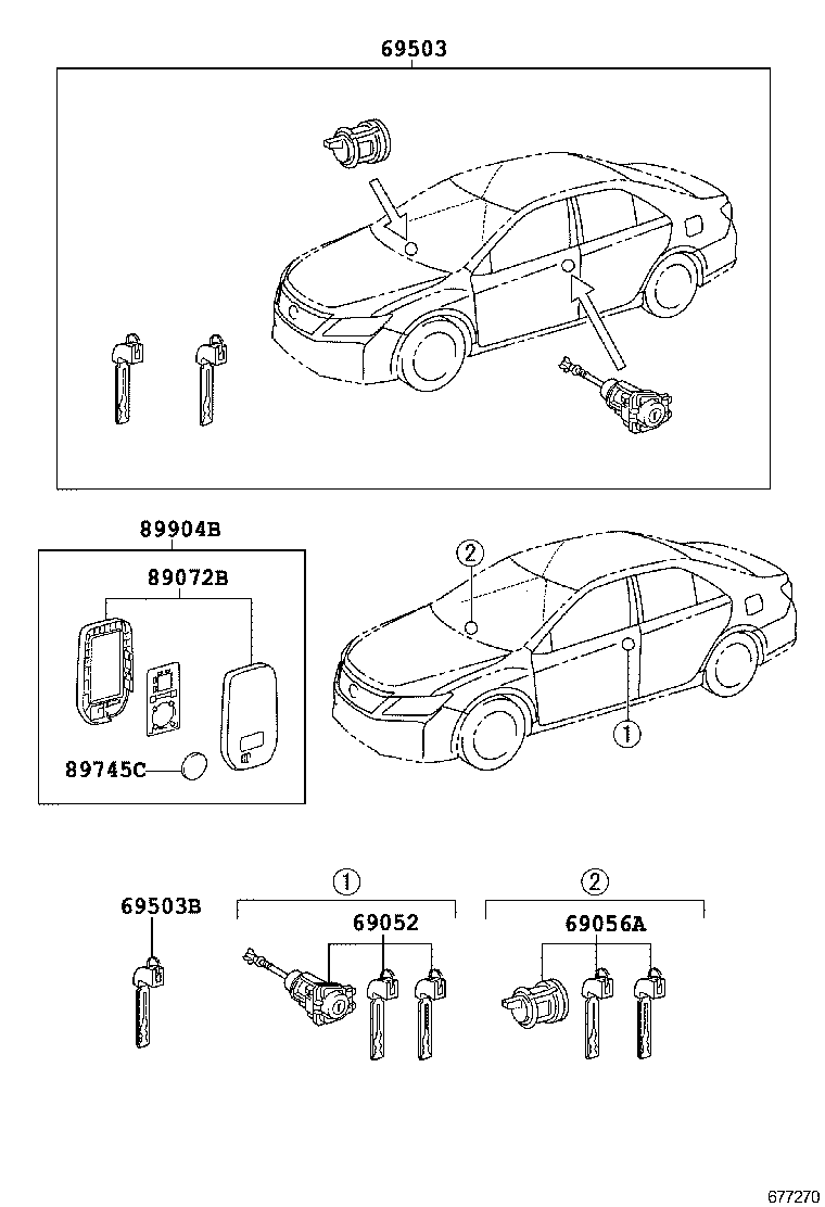  CAMRY HYBRID CHINA |  LOCK CYLINDER SET