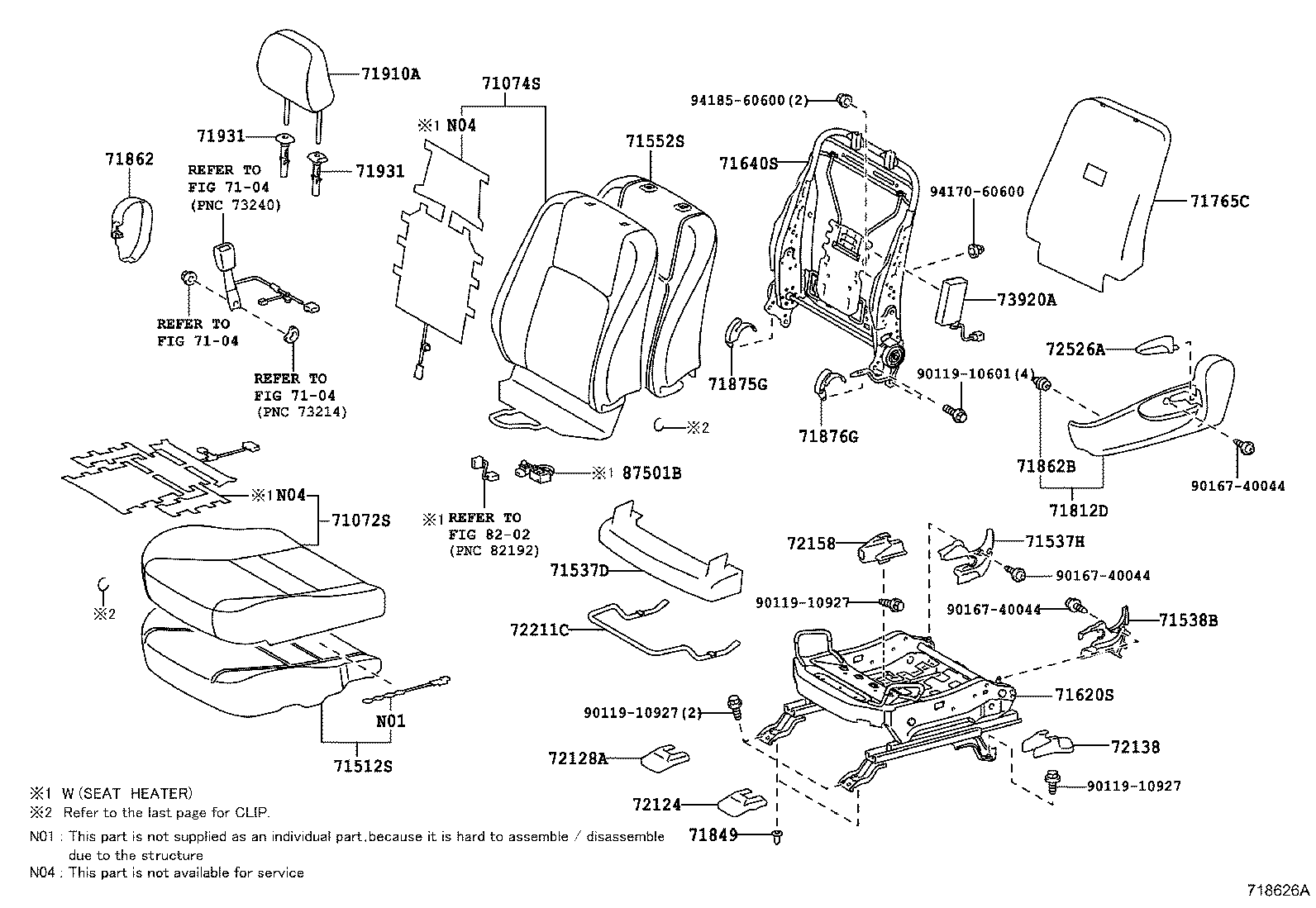  CT200H |  FRONT SEAT SEAT TRACK