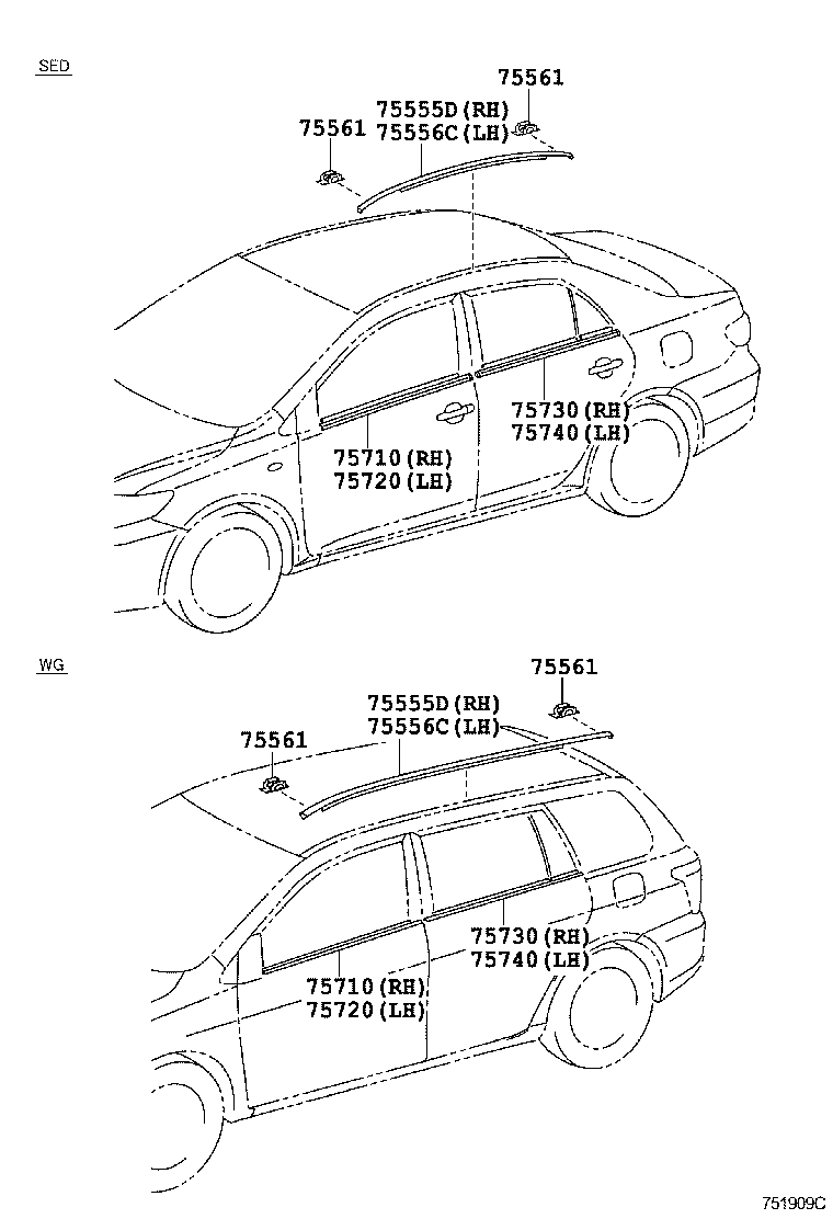  COROLLA |  SIDE MOULDING