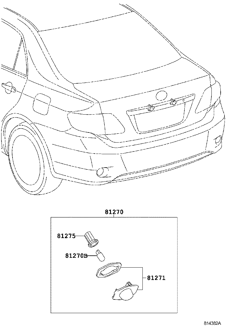  COROLLA |  REAR LICENSE PLATE LAMP