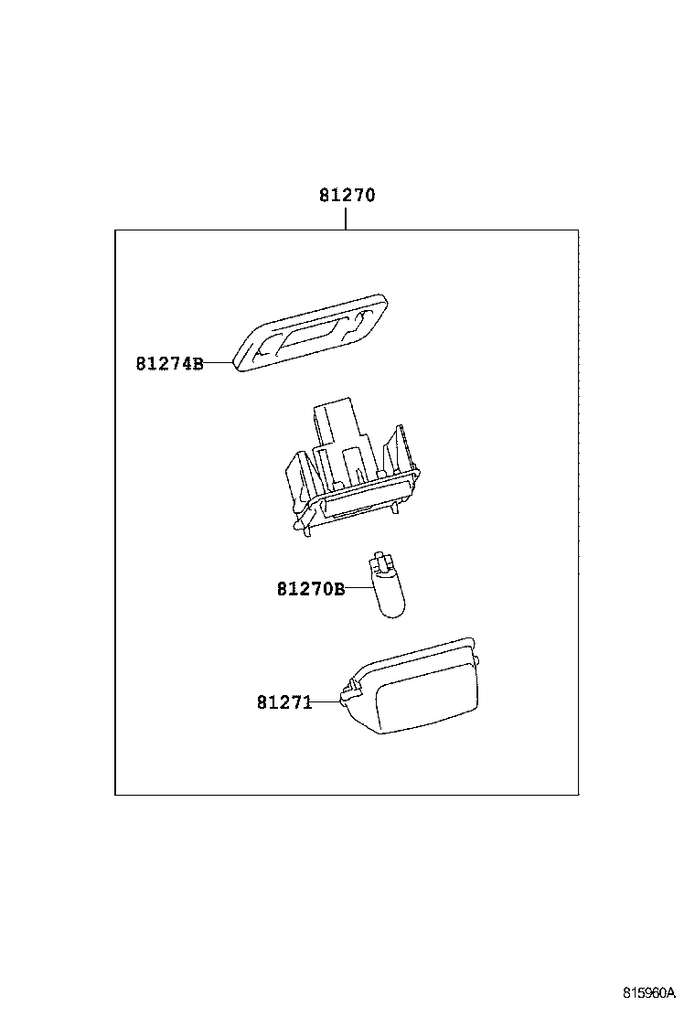  PRIUS C |  REAR LICENSE PLATE LAMP