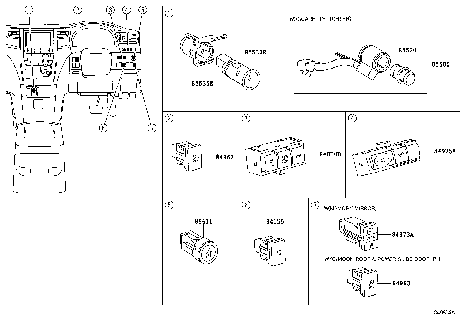  ALPHARD VELLFIRE HV |  SWITCH RELAY COMPUTER