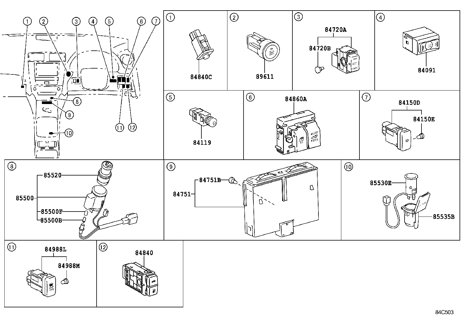  IS250C 300C |  SWITCH RELAY COMPUTER