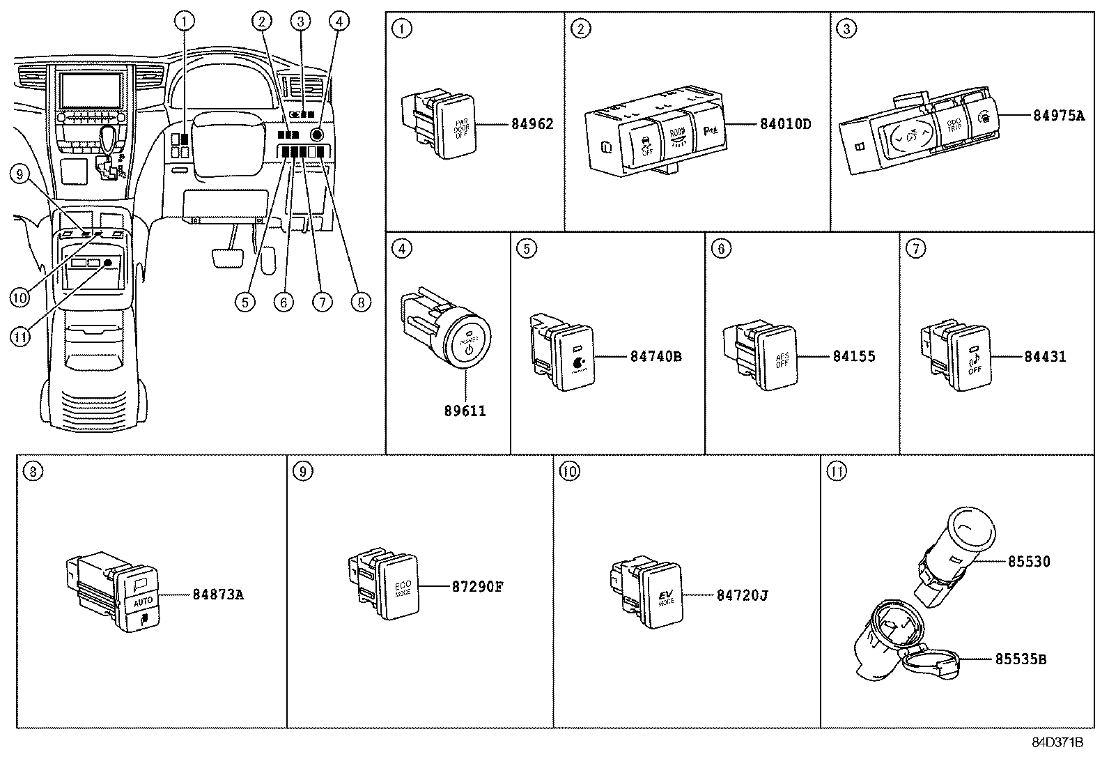  ALPHARD VELLFIRE HV |  SWITCH RELAY COMPUTER