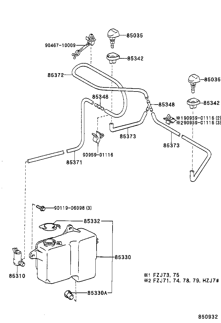  LAND CRUISER 70 |  WINDSHIELD WASHER