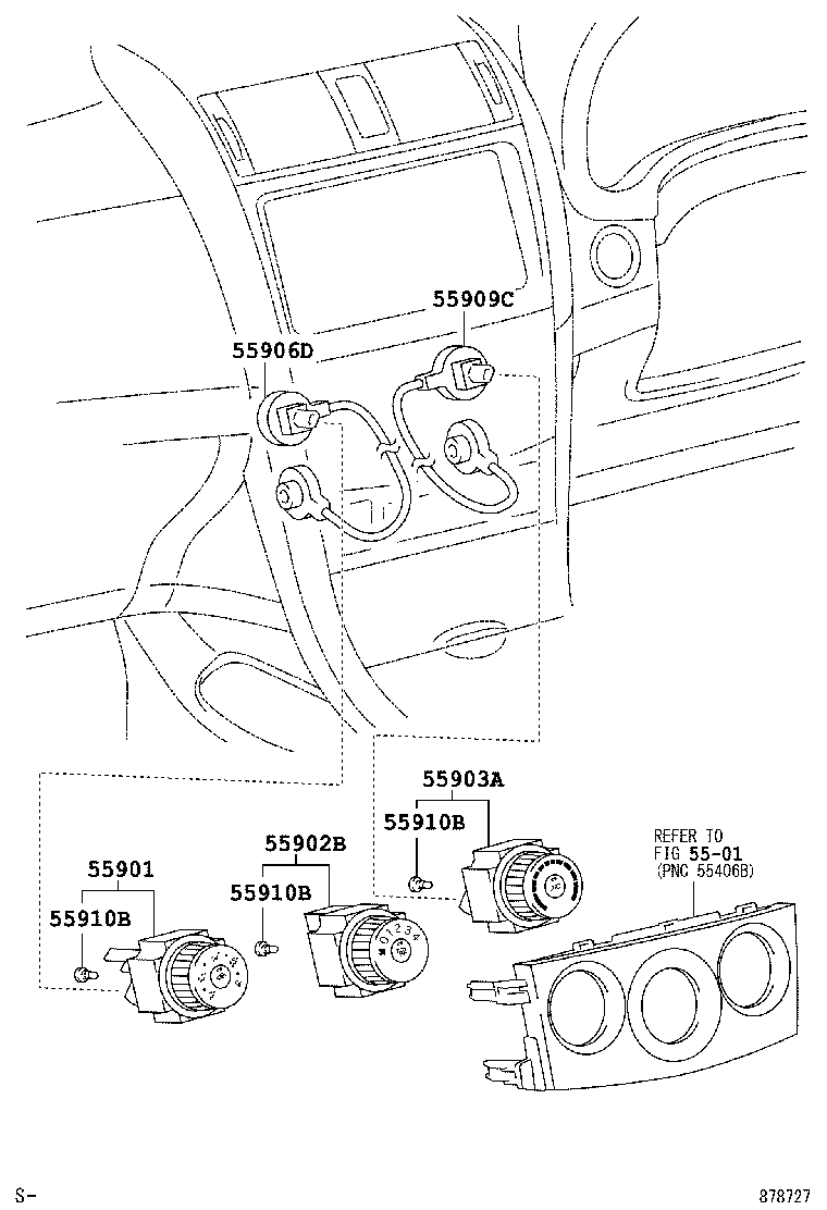  COROLLA |  HEATING AIR CONDITIONING CONTROL AIR DUCT