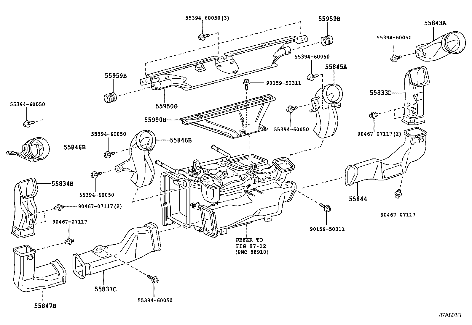  LAND CRUISER 70 |  HEATING AIR CONDITIONING CONTROL AIR DUCT