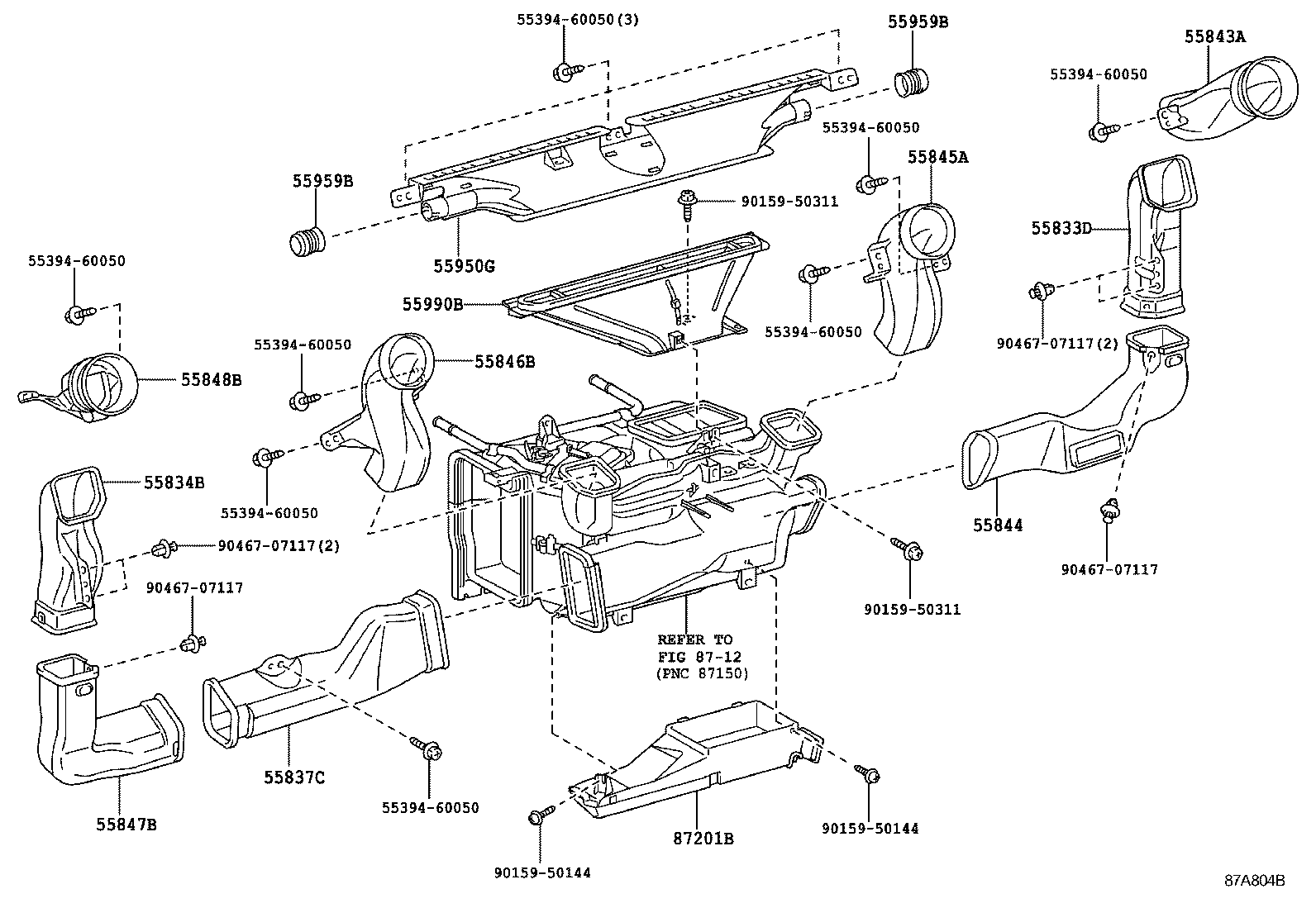  LAND CRUISER 70 |  HEATING AIR CONDITIONING CONTROL AIR DUCT