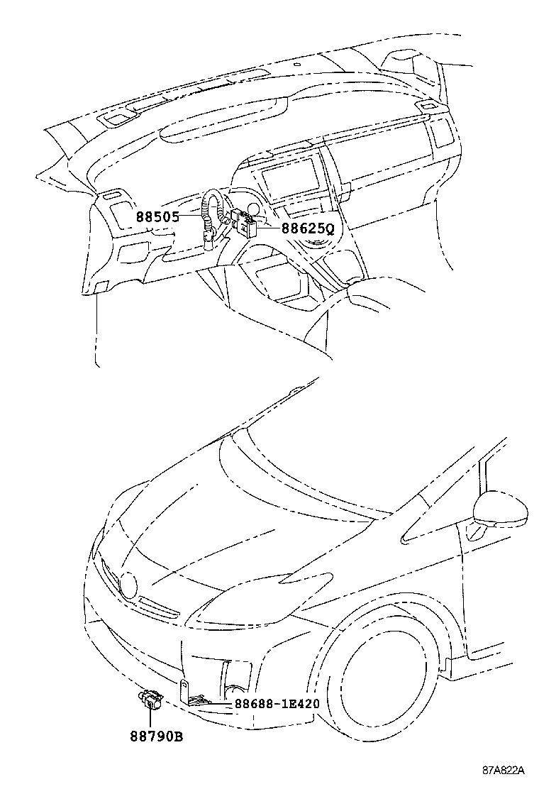  PRIUS |  HEATING AIR CONDITIONING CONTROL AIR DUCT