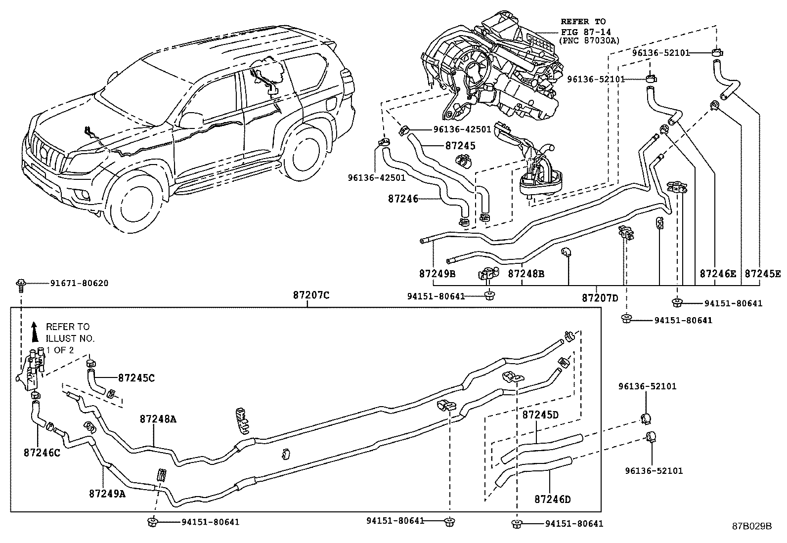  LAND CRUISER PRADO |  HEATING AIR CONDITIONING WATER PIPING