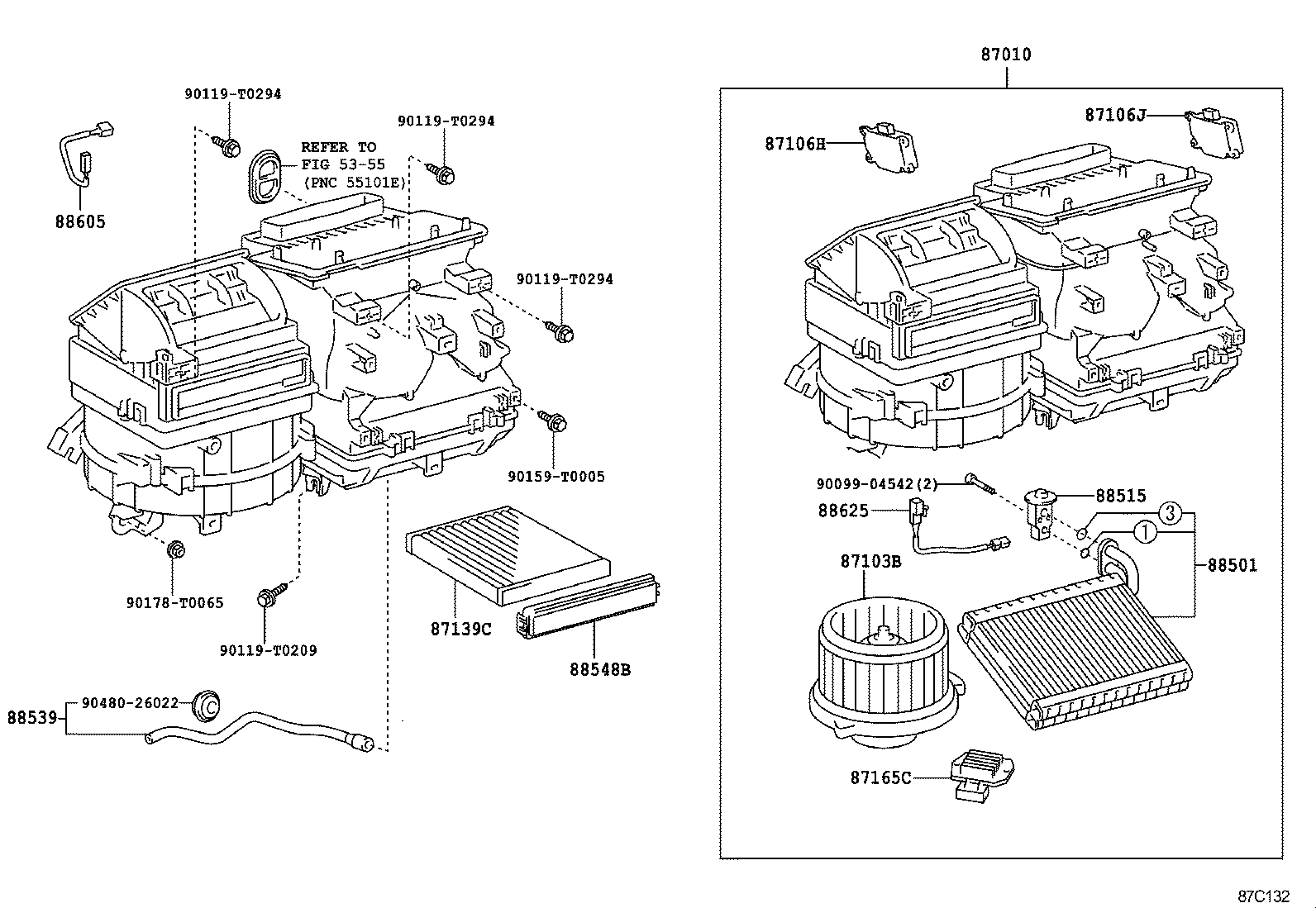  HILUX |  HEATING AIR CONDITIONING COOLER UNIT