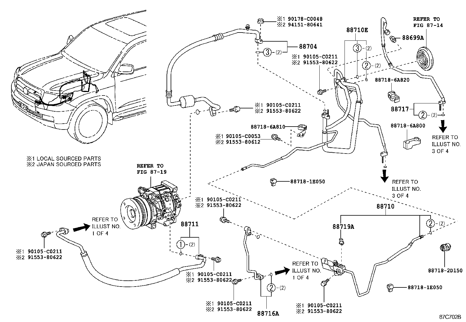  LAND CRUISER CHINA |  HEATING AIR CONDITIONING COOLER PIPING