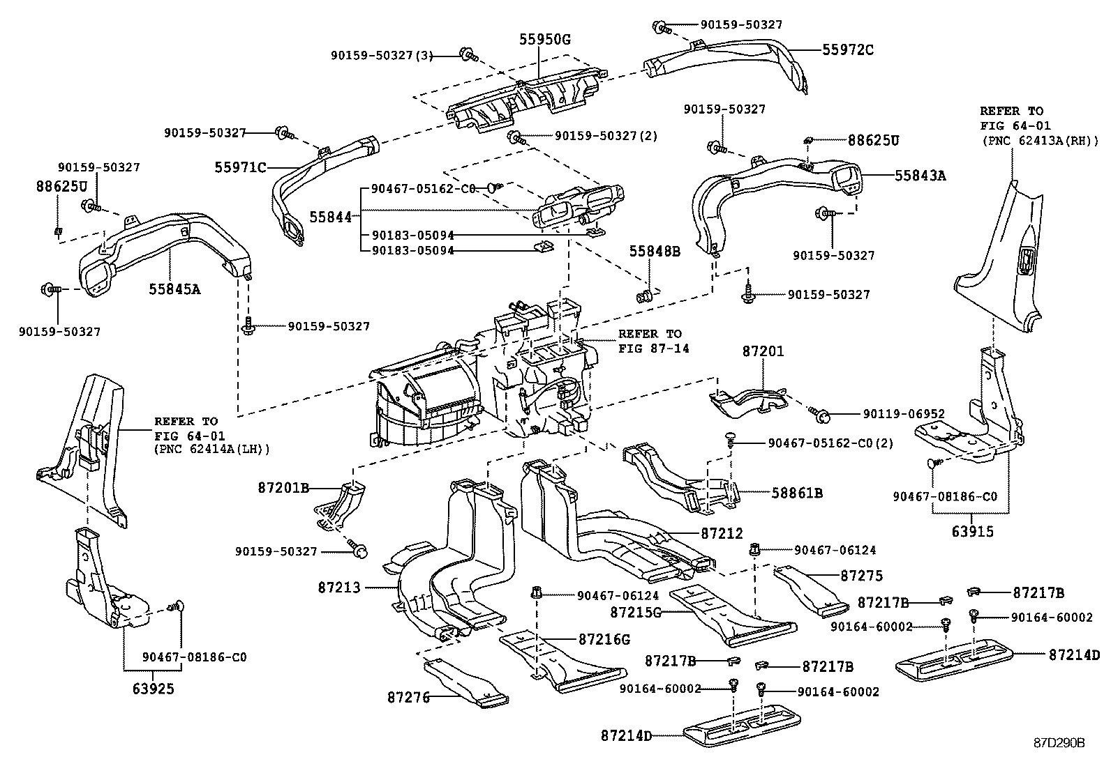  LS600H 600HL |  HEATING AIR CONDITIONING CONTROL AIR DUCT