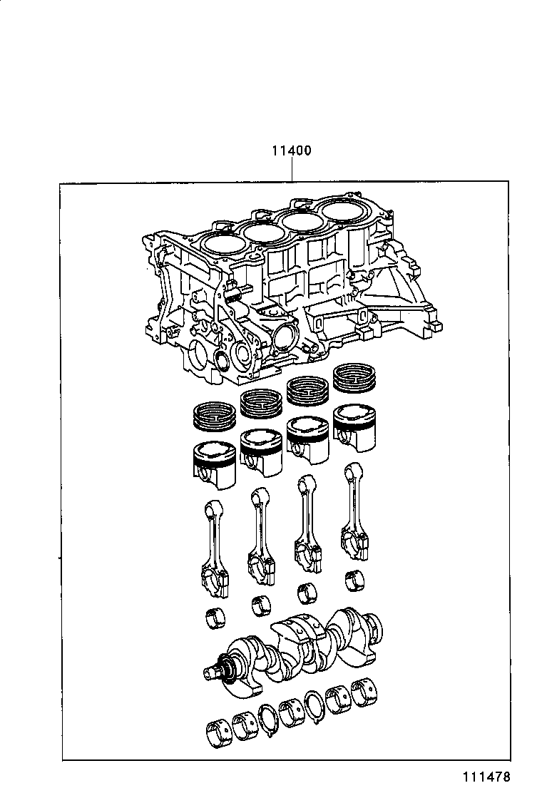  YARIS ECHO |  SHORT BLOCK ASSEMBLY