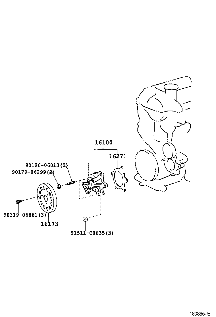  YARIS ECHO |  WATER PUMP